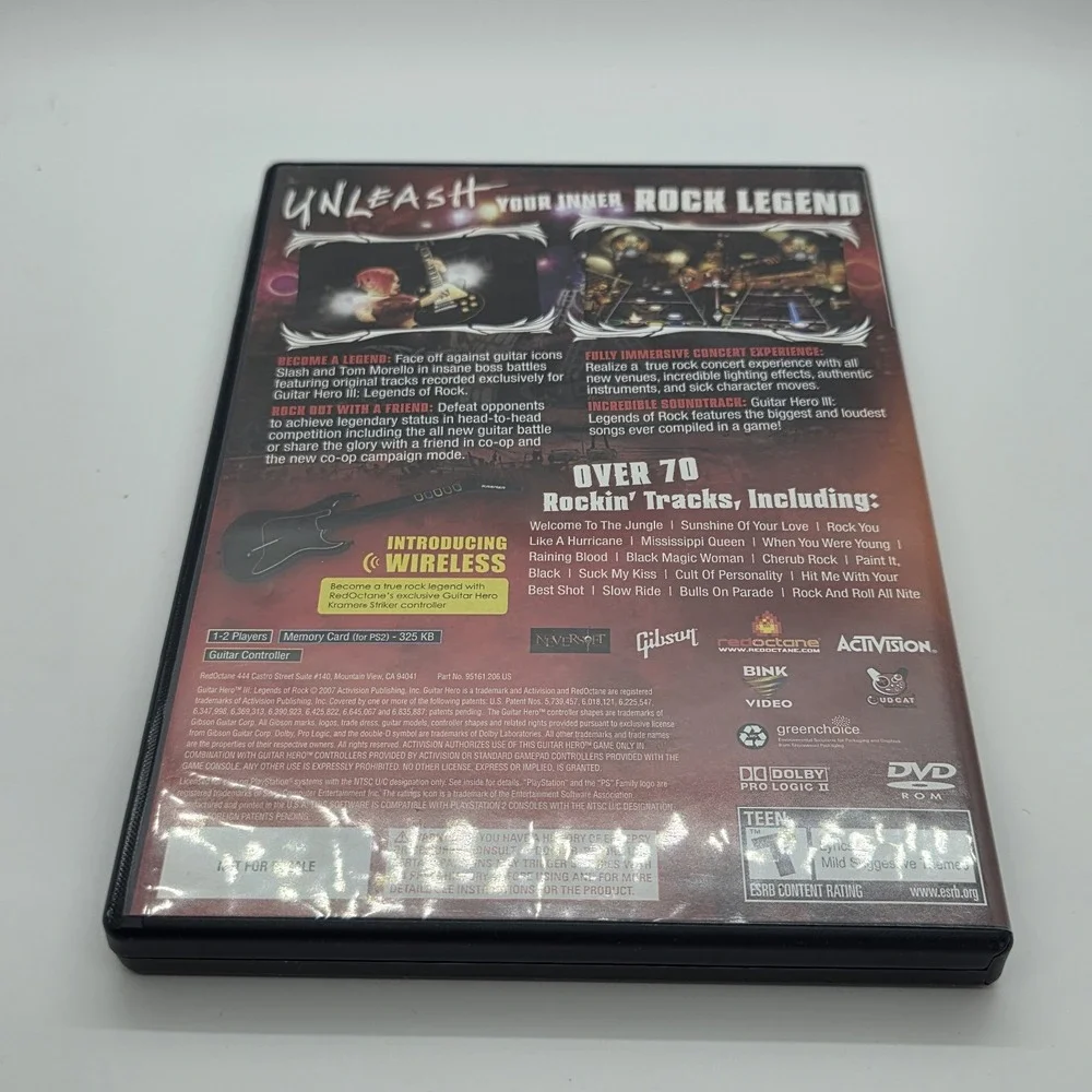 Guitar‎ Hero 3 III Legends of Rock PS2 CIB with Manual PlayStation 2 Complete